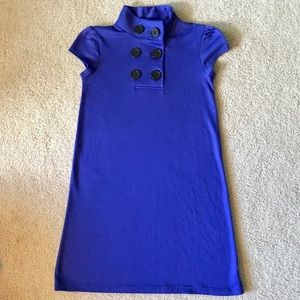 Xhilaration Purple High Neck Dress w Black Buttons